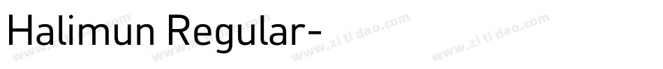 Halimun Regular字体转换